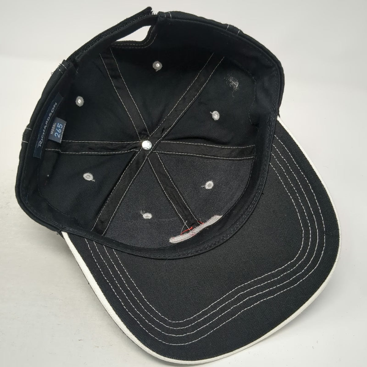 Richardson Baseball Cap Black One Size Farm Bureau Ins Contrast Stitching Hat