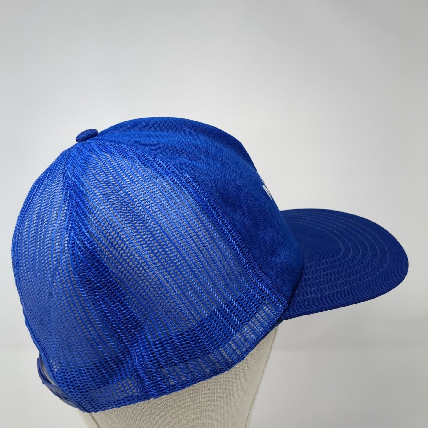 Mercantile Bank Snapback Trucker Hat Blue 6 7/8-7 5/8 Mesh Back Outdoor