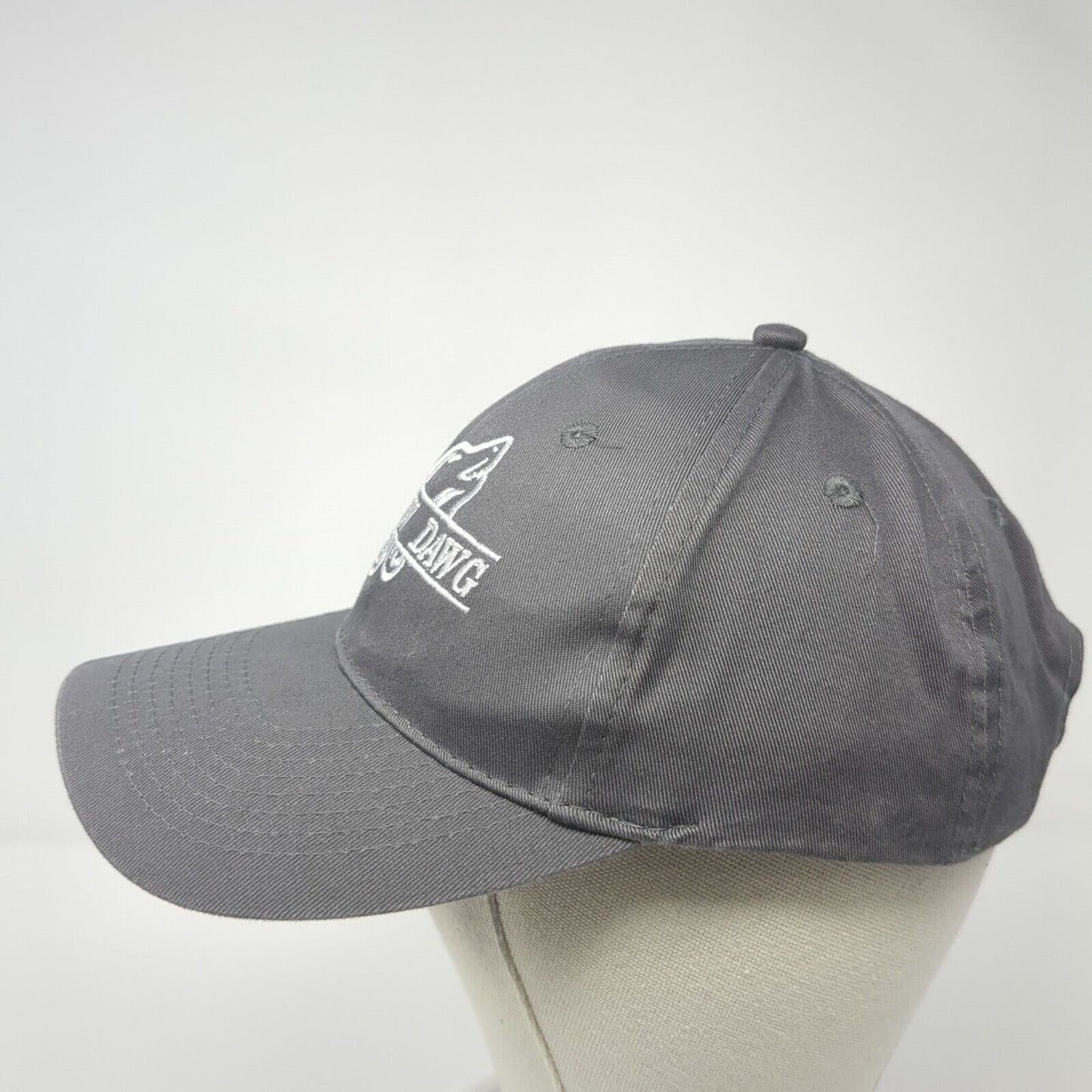 Shadow Dawg Strapback Hat Gray One Size Adjustable Embroidered Port & Company