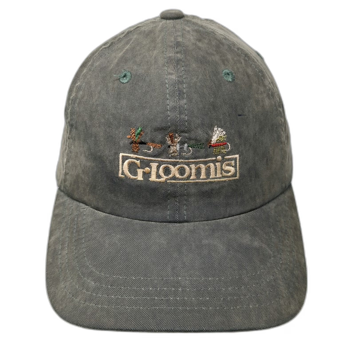 G-Loomis Imperial Embroidered Fishing Flies Green One Size Slideback Hat