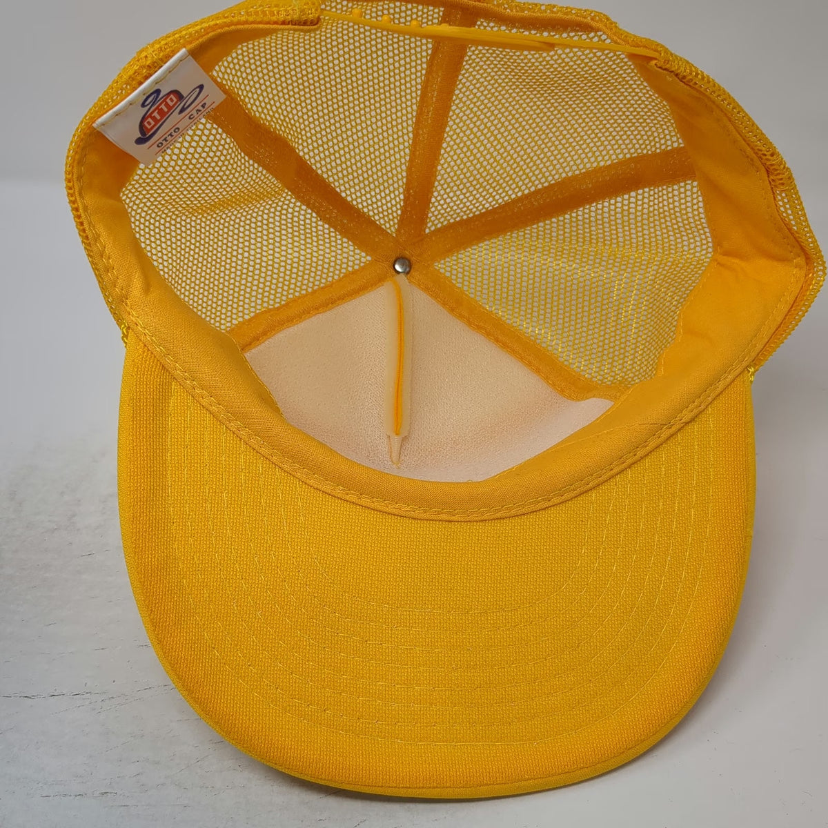Otto Trucker Hat Yellow One Size Snapback Mesh Back Poop Graphic Sh**head Funny