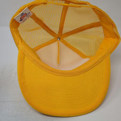 Otto Trucker Hat Yellow One Size Snapback Mesh Back Poop Graphic Sh**head Funny
