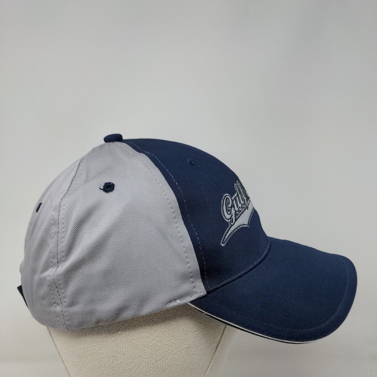 Gulf Shores Strapback Hat Blue OSFA Embroidered Colorblock Bio-Domes