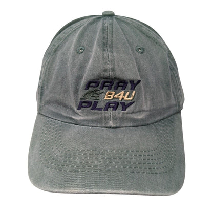 Pray B4U Play Slideback Hat Green One Size Embroidered Port Authority