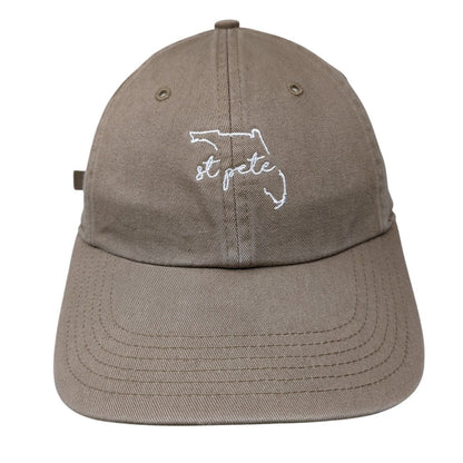 St. Pete Slideback Hat Brown M/L Adjustable Embroidered 6 Panel Richardson