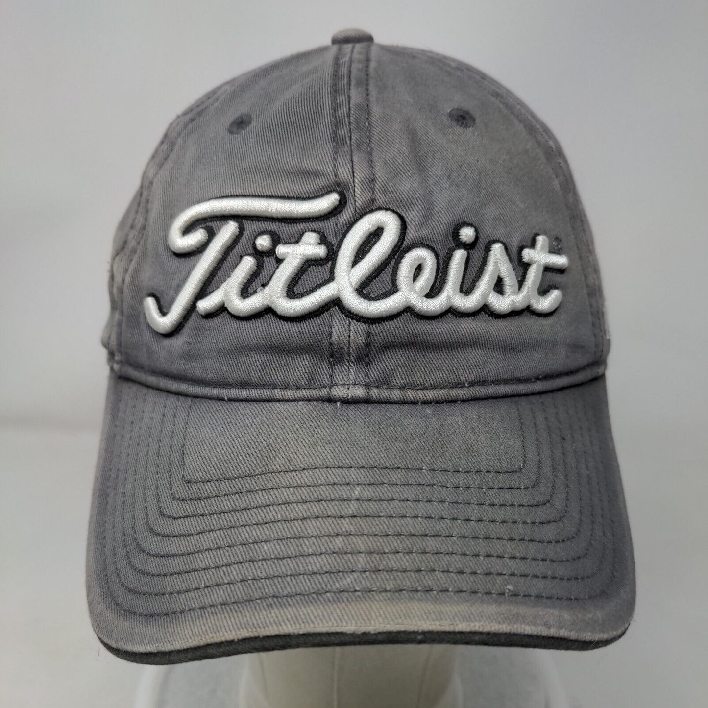 Titleist FJ Pro V1 Slideback Hat Gray One Size Embroidered Vent Holes