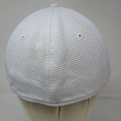 Ahead Baseball Cap White XL Fitted Mesh Back DK Home Team Logo Polyester Hat