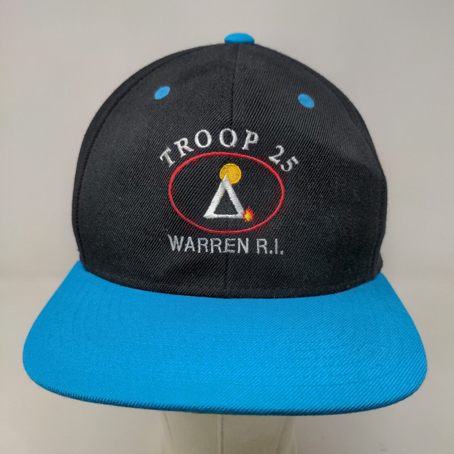 Yupoong Men's Snapback Hat Black OSFA Embroidered Troop 25 Warren R.I.