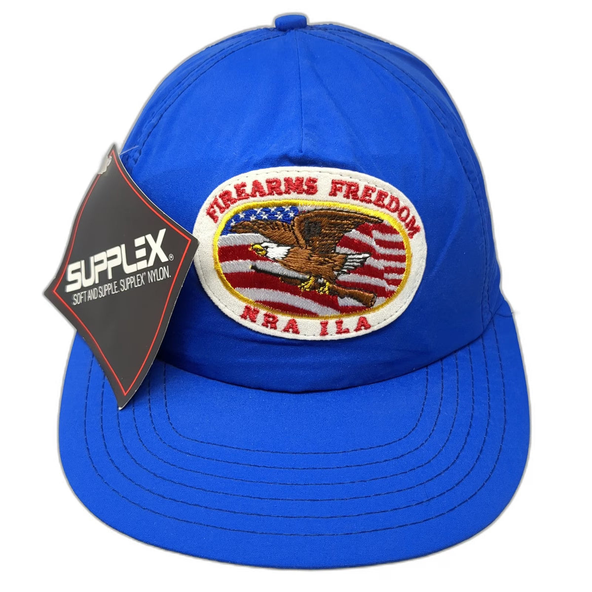 NRA 5 Panel Blue Hat One Size Firearms Freedom ILA Supplex Nylon Snapback