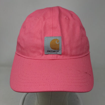 Carhartt Child Strapback Hat Pink OSFM Adjustable Vented Holes 6 Panel Cotton