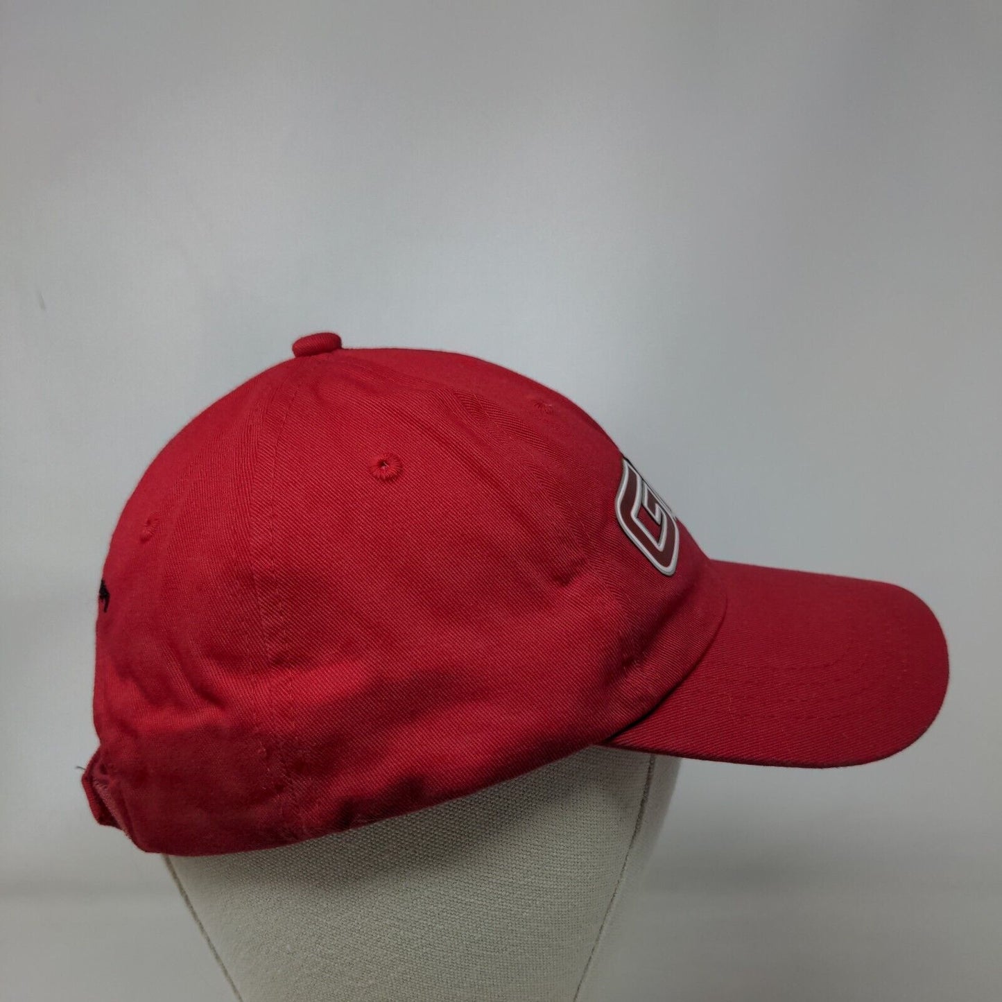 GMC Acadia Strapback Hat Red Classic Cut Adjustable Solid 6 Panel Ahead