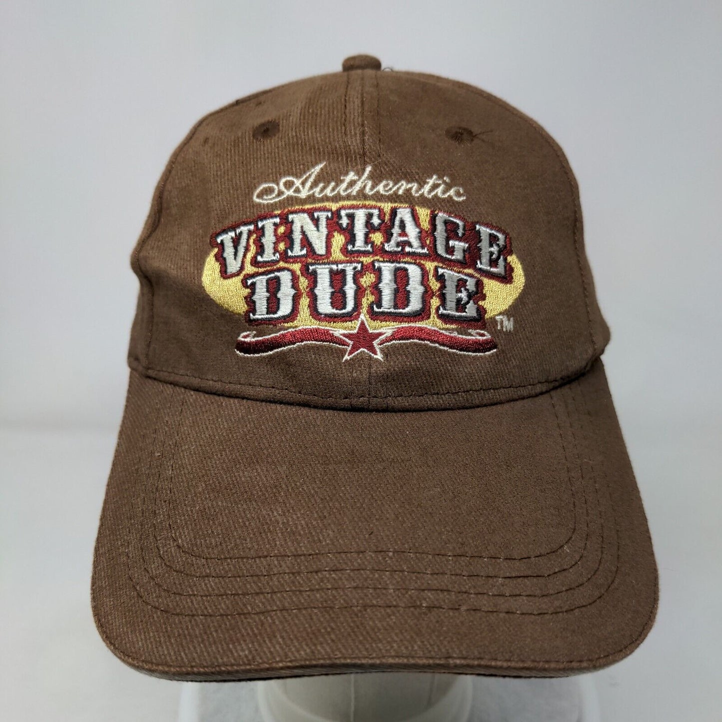 Authentic Vintage Dude This Ain't My First Rodeo Slideback Hat Brown One Size