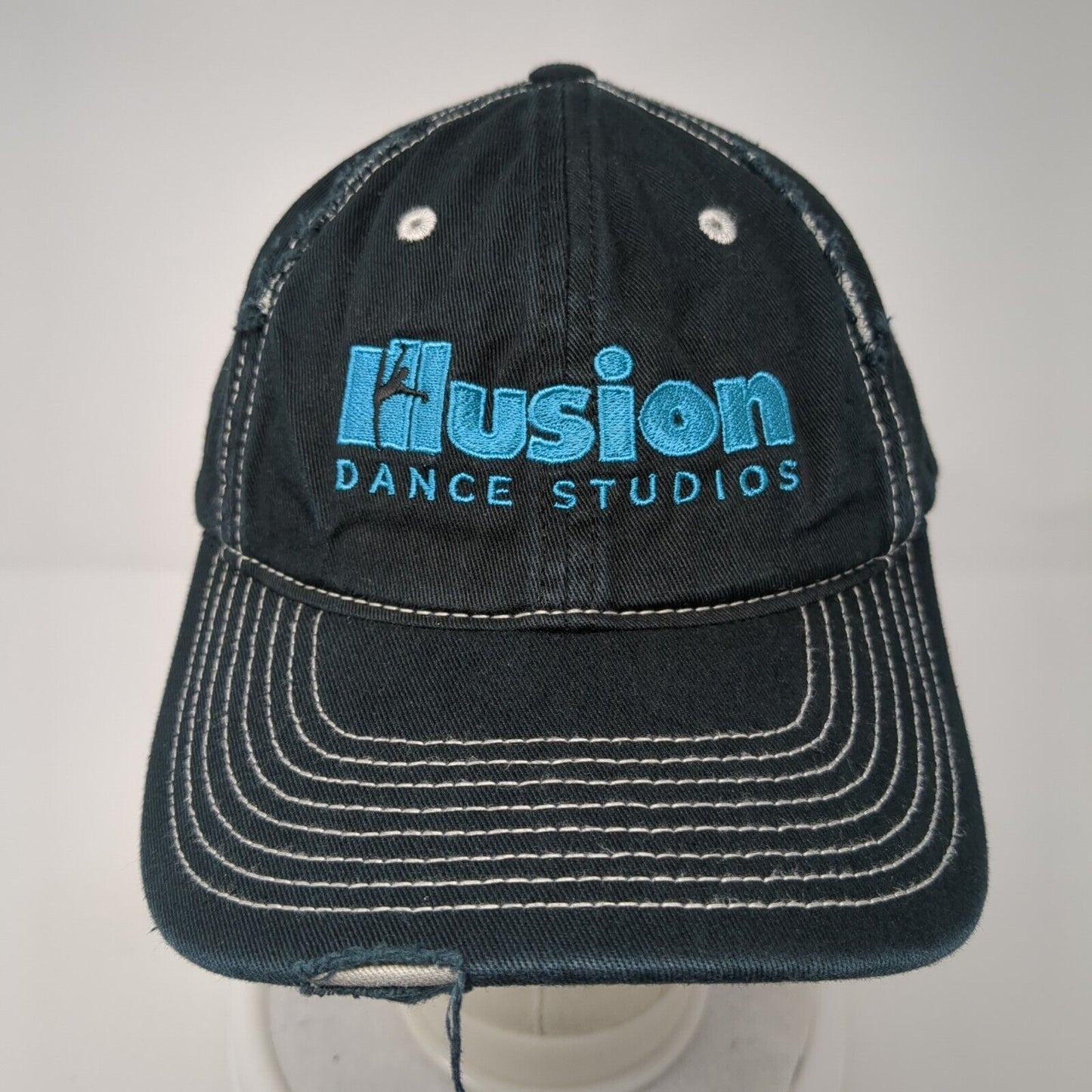 Illusion Dance Studios Strapback Hat Black OS Adjustable Distressed District