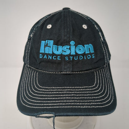 Illusion Dance Studios Strapback Hat Black OS Adjustable Distressed District