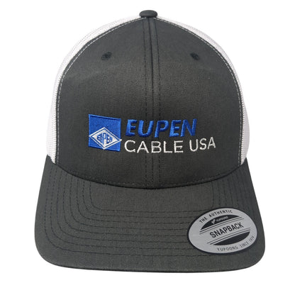 Eupen Cable USA Snapback Trucker Hat Gray One Size Mesh Back Yupoong