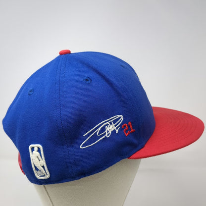 Philadelphia 76ers NBA New Era Snapback Blue Red One Size Joel Embiid 21 Hat