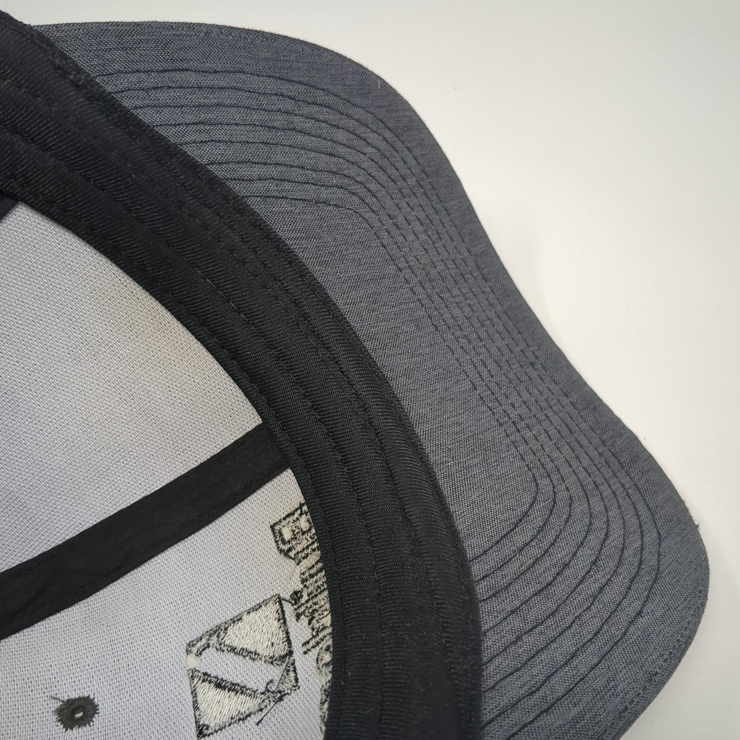 Builders First Source Snapback Trucker Hat Gray OS Adjustable Mesh Back Ivory