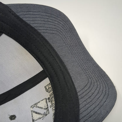 Builders First Source Snapback Trucker Hat Gray OS Adjustable Mesh Back Ivory