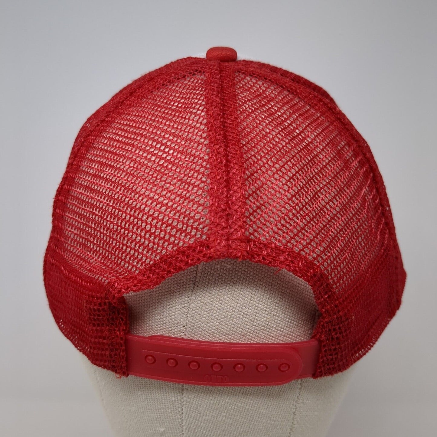 C.R. England Est. 1920 Snapback Trucker Hat Red OS Adjustable Mesh Back Rope