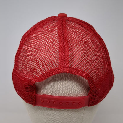 C.R. England Est. 1920 Snapback Trucker Hat Red OS Adjustable Mesh Back Rope
