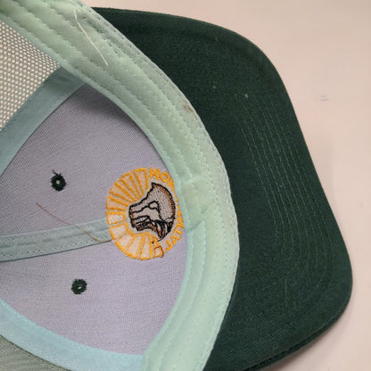 Monumental Men's Snapback Mesh Back Hat Green Embroidered Logo Christian