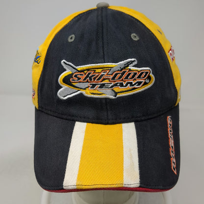 Ski-Doo Bombardier Racing Hat Black Yellow Baseball Cap XL Team Rotax Flex Fit