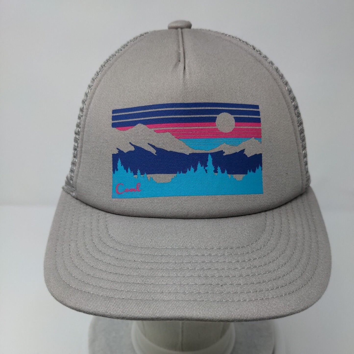 Coal Snapback Trucker Hat Gray OSFA Adjustable Breathable Mesh Back 6 Panel