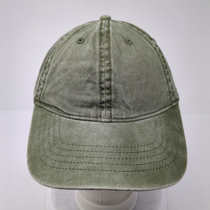 Unbranded Slideback Hat Green One Size Solid 6 Panel Vent Holes Blank
