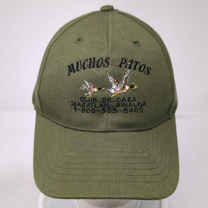 Muchos Patos Mazatlan Duck Hunting Green Baseball Cap Hat One Size Strapback