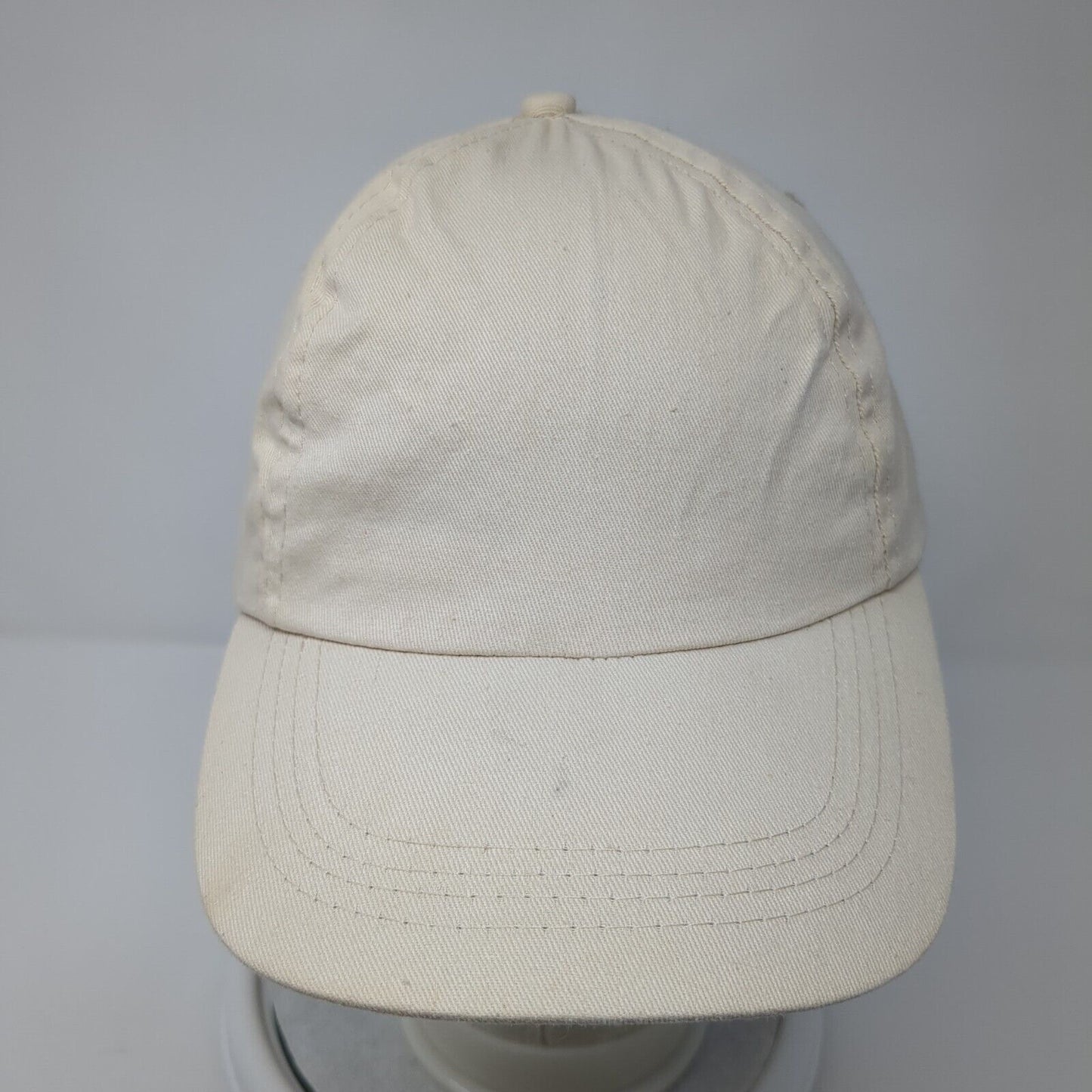 Envision Studio Strapback Hat Tan One Size Adjustable Vented Holes Blank