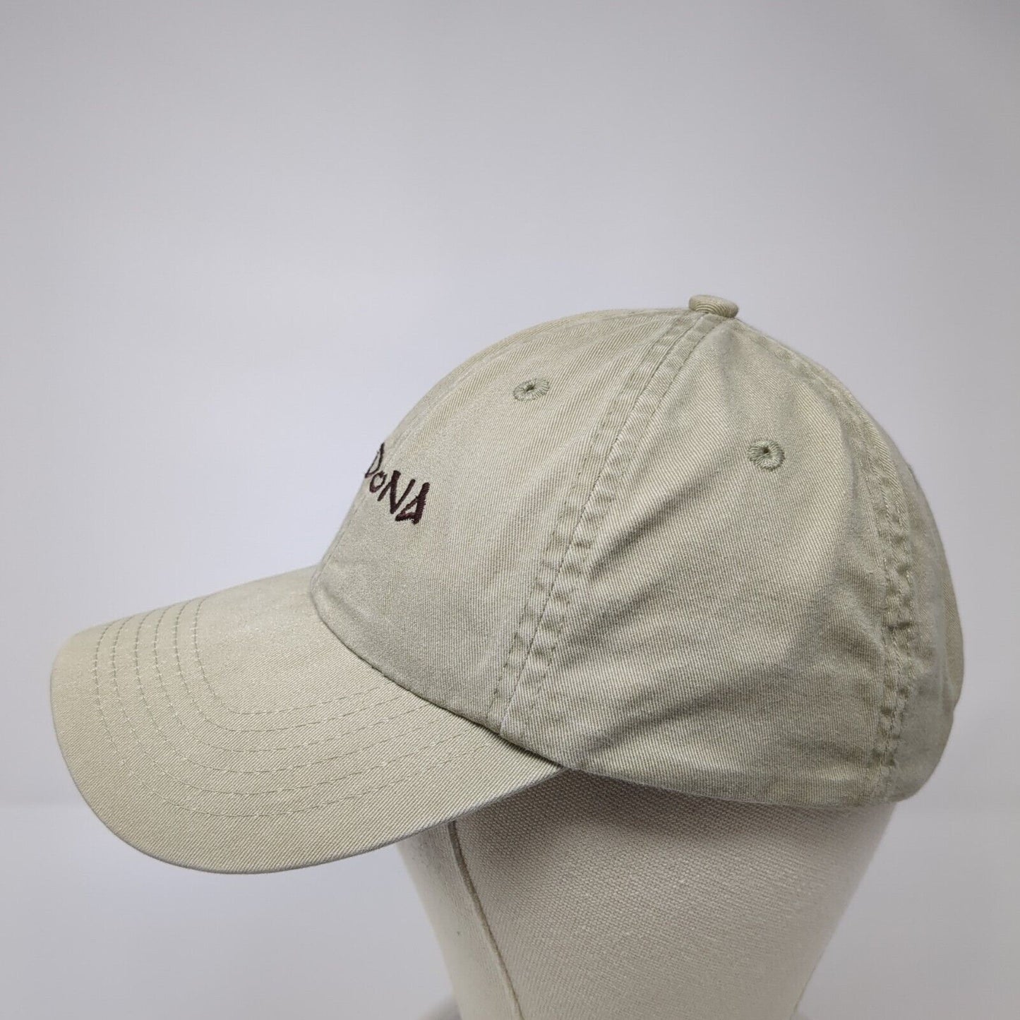 Sedona Slideback Hat Tan One Size Adjustable Embroidered 6 Panel Polar USA