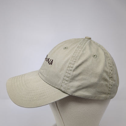 Sedona Slideback Hat Tan One Size Adjustable Embroidered 6 Panel Polar USA