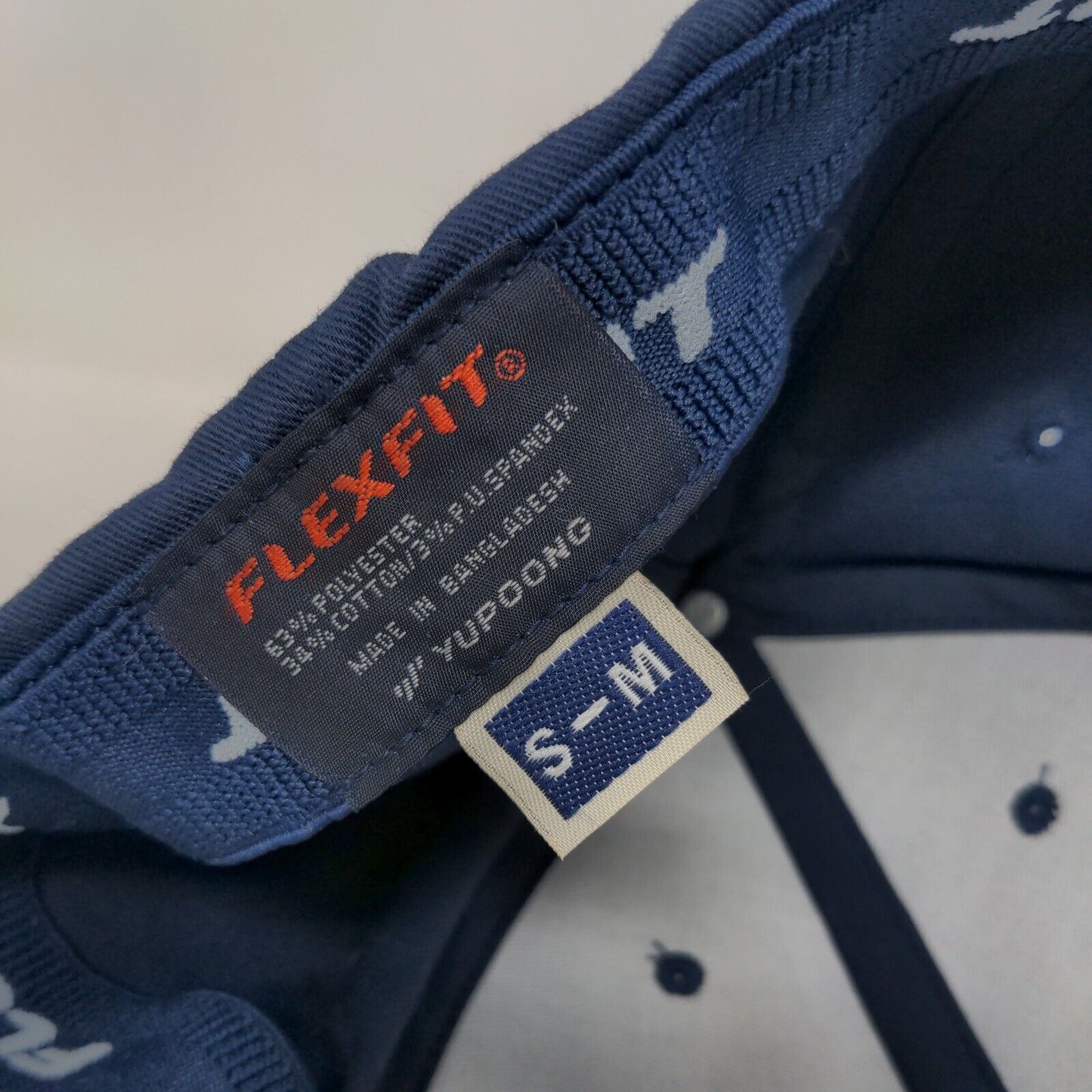 Flexfit Yupoong Fitted Hat Blue Small/Medium Solid Blank 6 Panel