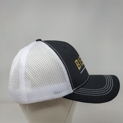 Bish's RV Snapback Mesh Back Trucker Embroidered Logo Hat Black White