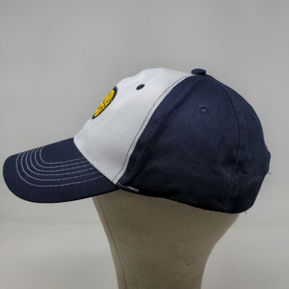 Main Gate Men's Strapback Hat Blue White Embroidered Indiana Pacers Logo Cotton