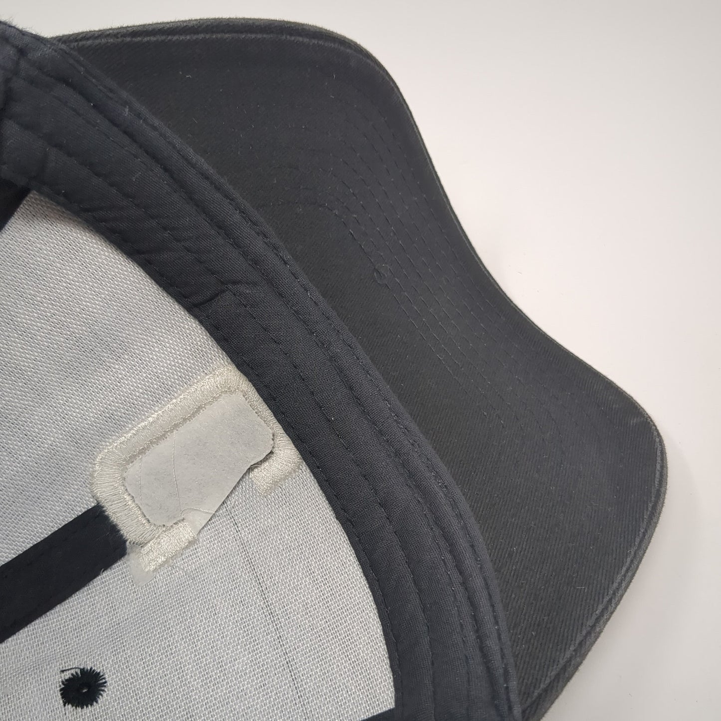 C Strapback Baseball Cap Black One Size Adjustable Embroidered 6 Panel TCK