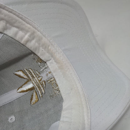Adidas Gold Trefoil Slideback Hat White OSFM Embroidered Newhattan