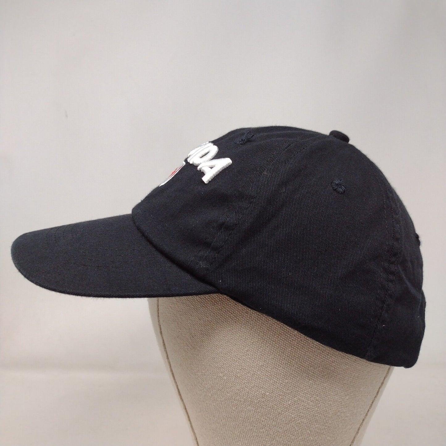 Flag of Canada Strapback Hat Black OSFA Solid Adjustable Embroidered