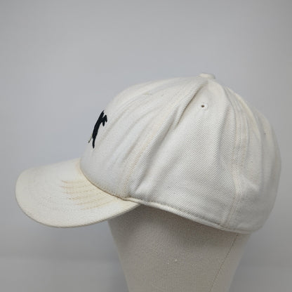 Fox Head Fitted Hat White 7 5/8 Embroidered Logo Solid Outdoor 6 Panel