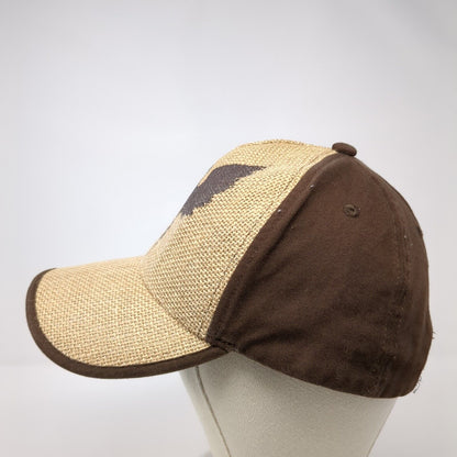 Eagle Strapback Hat Brown One Size Adjustable Colorblock Pugs Outdoor
