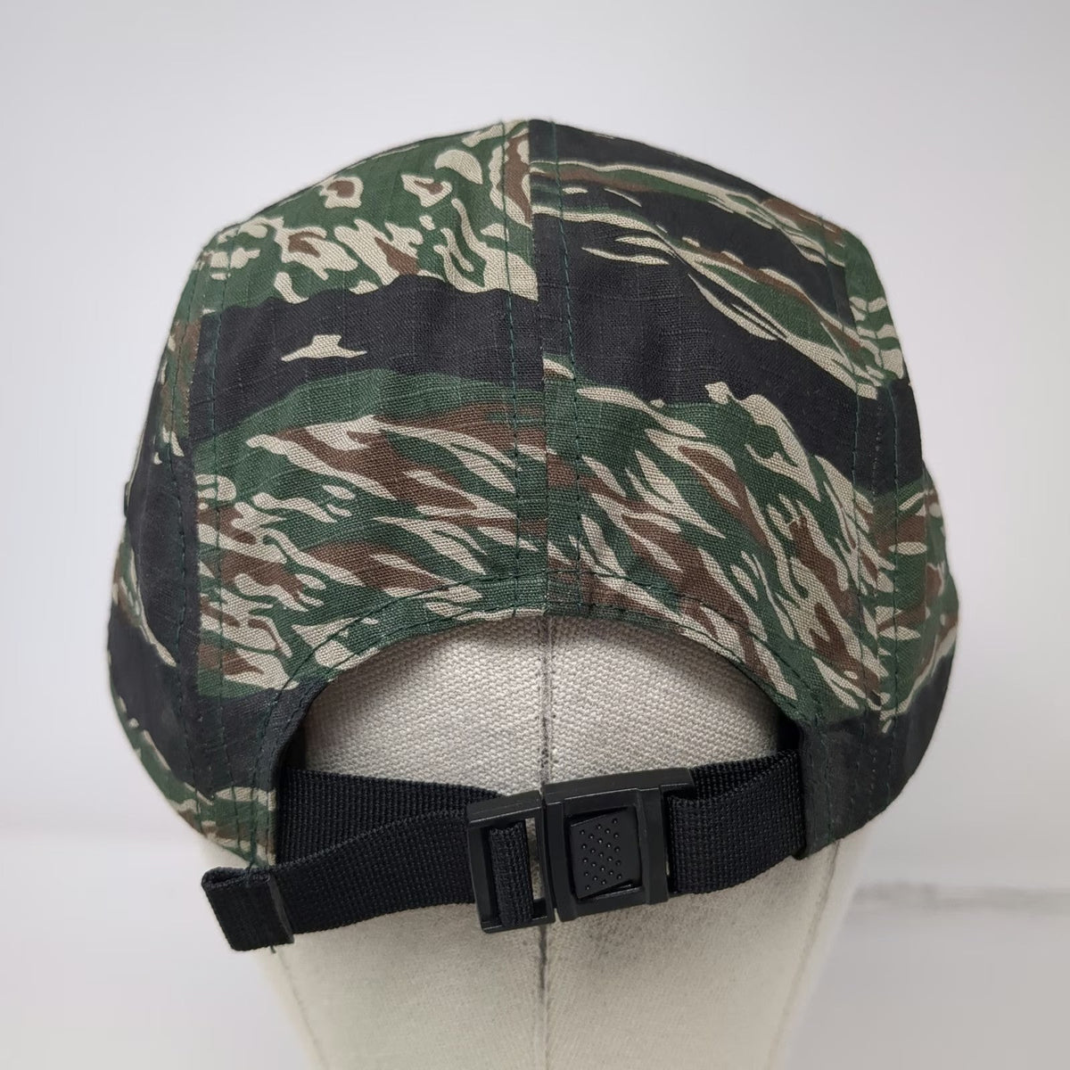 Yupoong 5 Panel Green Black One Size Tiger Stripe Camo TF-LXIX Strapback Hat