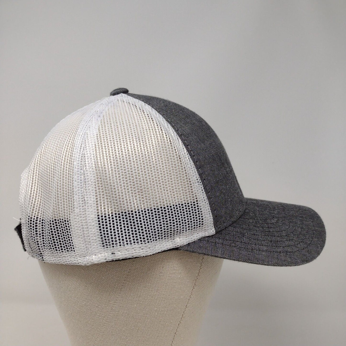 WMS Star Strapback Mesh Back Trucker Hat Gray OSFA Outdoor Cap