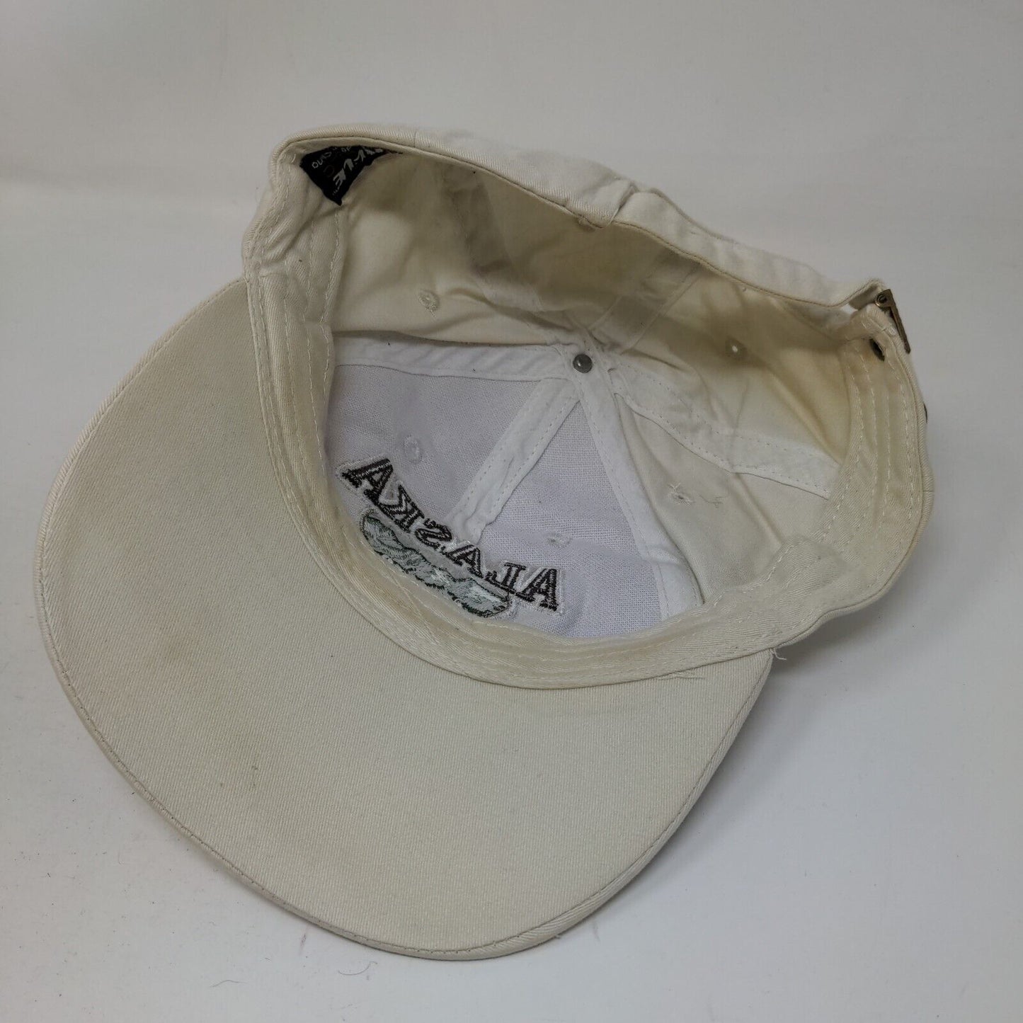 Alaska The Last Frontier Slideback Hat Tan One Size Embroidered