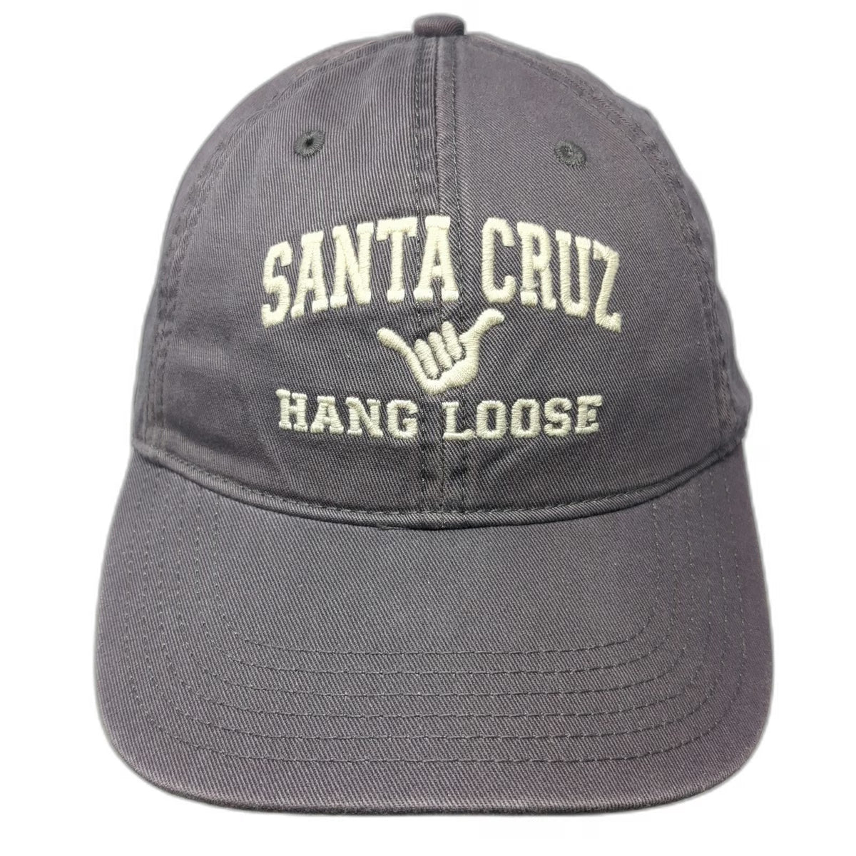 Legacy Santa Cruz Hang Loose Gray Baseball Cap One Size Shaka Logo Hat