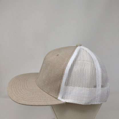 Hopworks Brewery Snapback Trucker Hat Tan OSFM Adjustable Mesh Back Otto