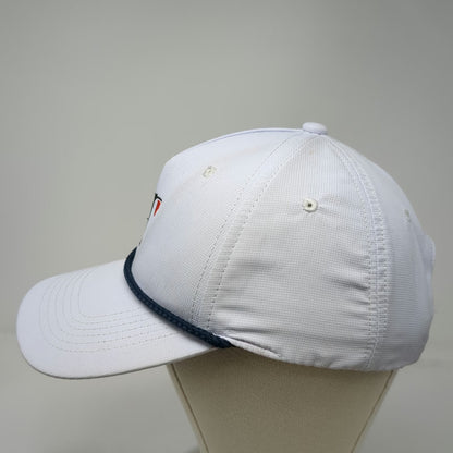 Birdie Retriever 5 Panel White One Size Snapback Rope Golf Hat Dog Flag Logo