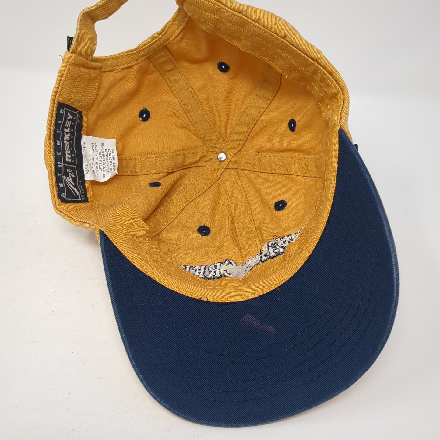 Stewart Creek Slideback Hat Yellow One Size Adjustable Embroidered