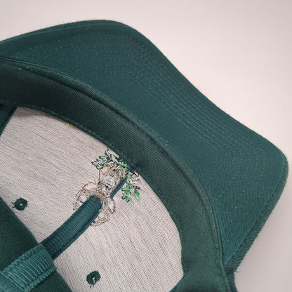 Deer Park Lumber Snapback Hat Green One Size Solid Embroidered Yupoong