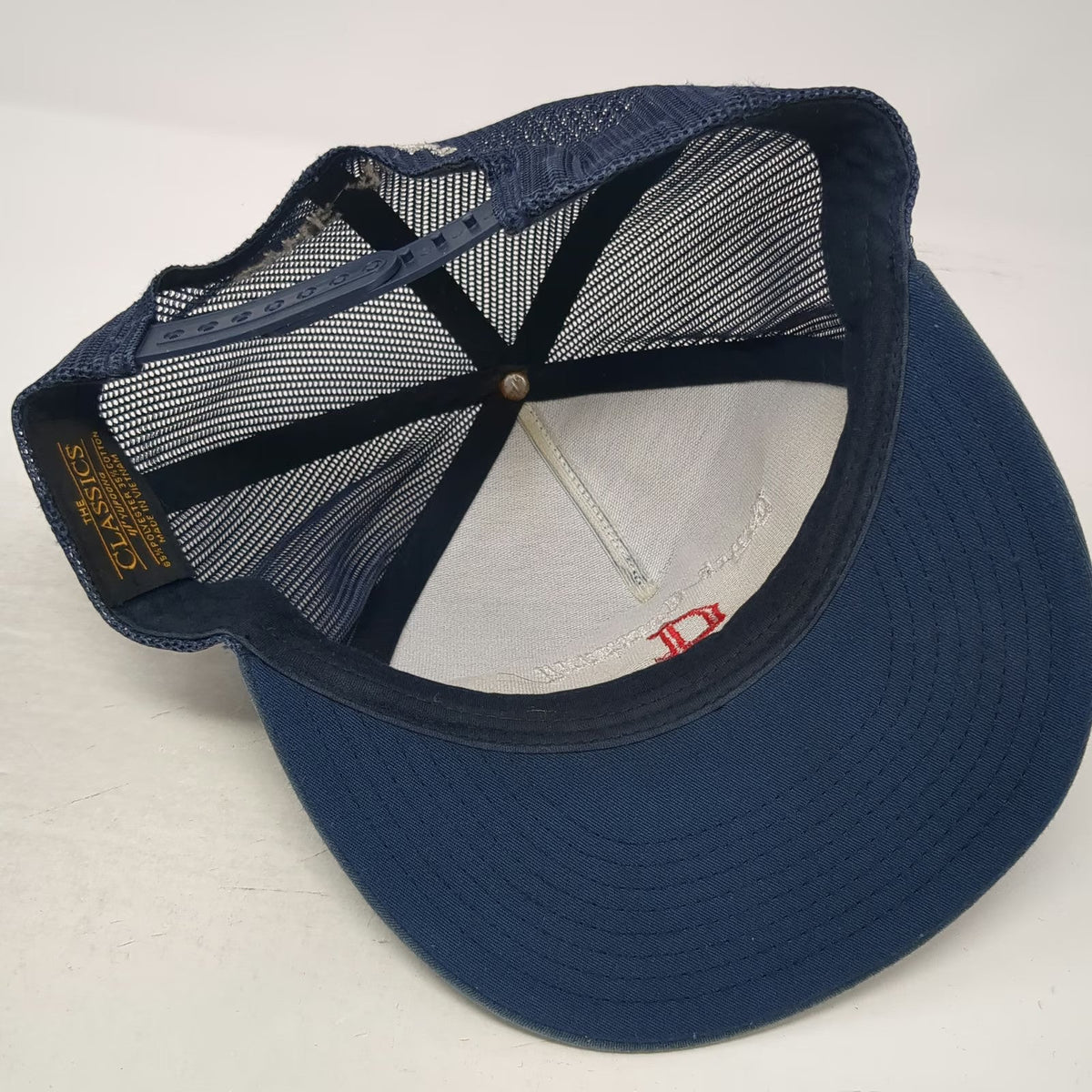 Yupoong Trucker Hat Blue One Size New Bedford Truck Company 4 THE AVE Mesh Back