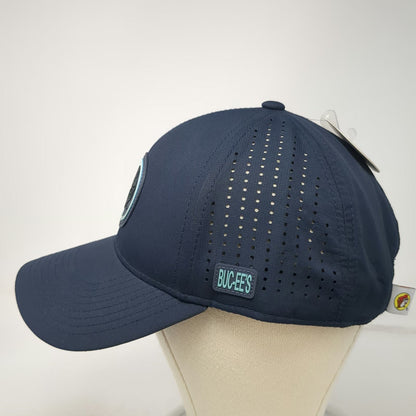 Buc-ee's Baseball Cap Blue One Size Laser Perforated Adjustable Mascot Logo hat